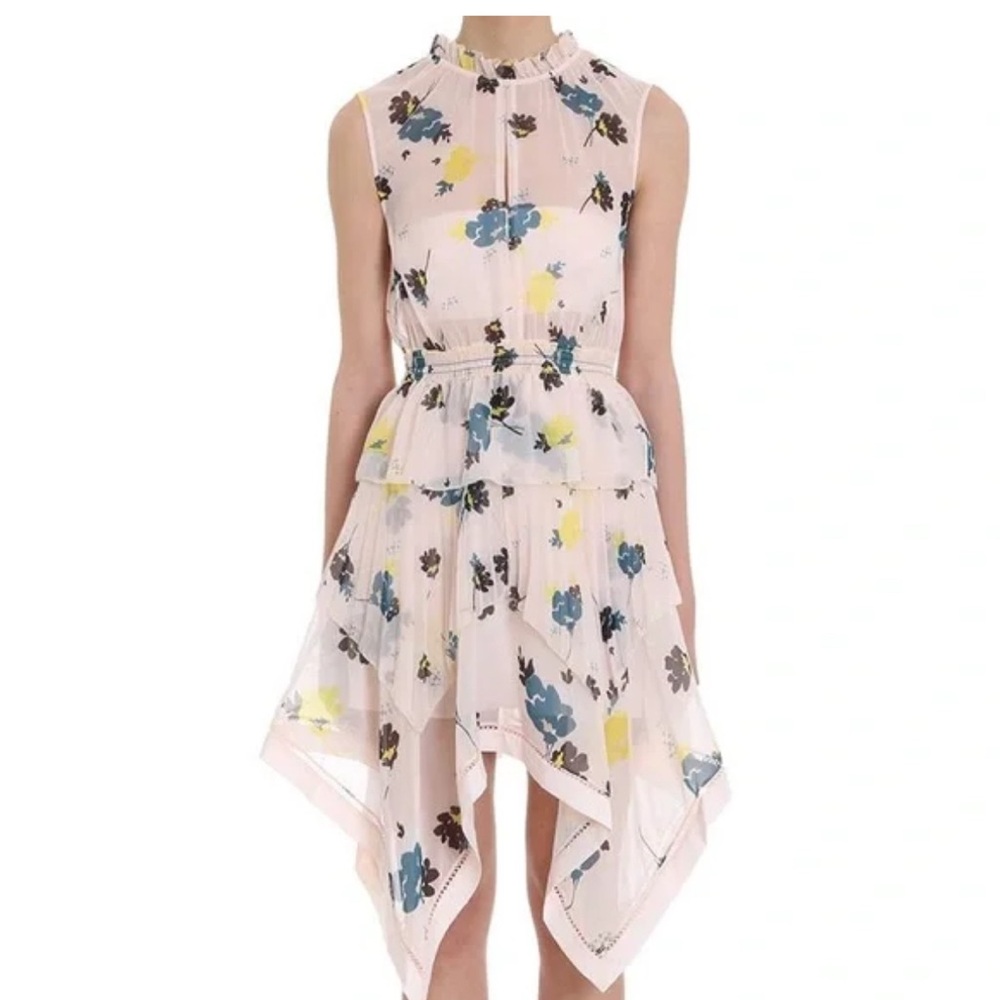 Genuine Self Portrait Chiffon Floral Dress SZ 6, excellent condition